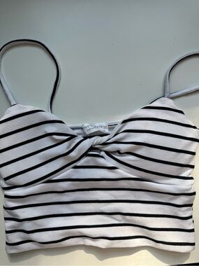 Altar’d State Striped Twist-Front Crop Top